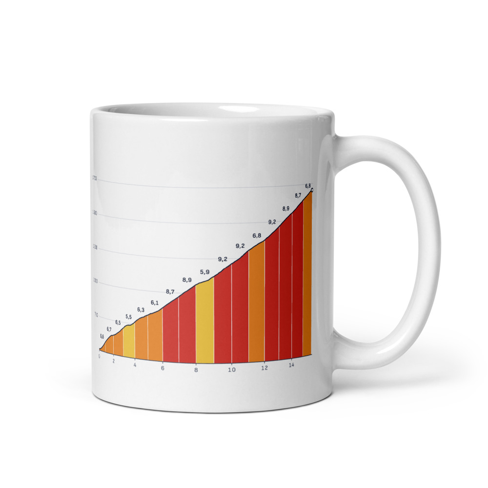 Mug Col d'Aubisque depuis Laruns, profil altimétrique